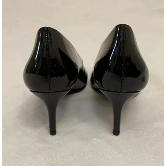 New Coach Womens High Heels Pumps Shoes Patent Leather Black - Picture 3 of 3
